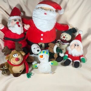 18” Stuffed Santa & Friends Bundle of 8